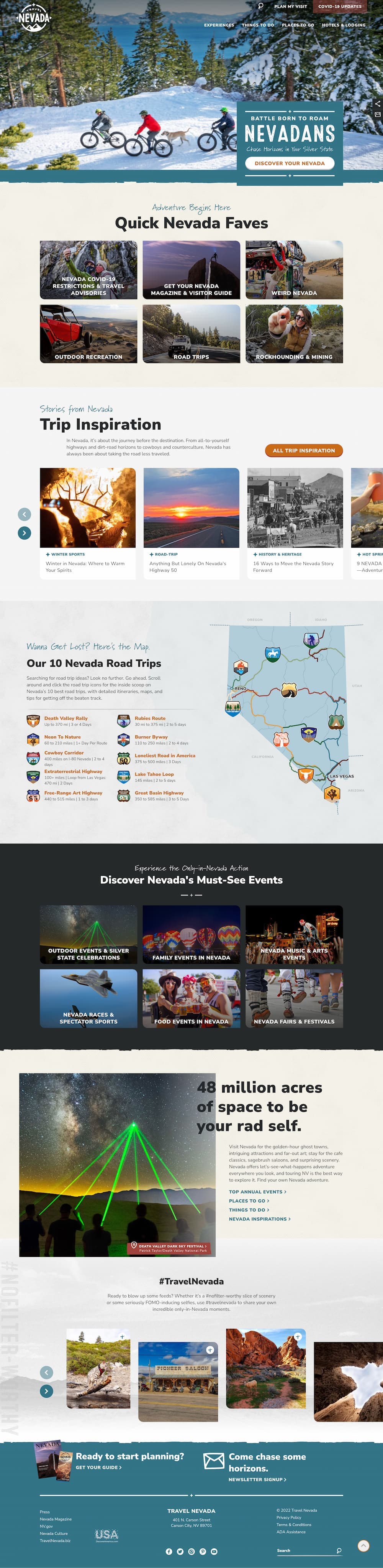 Travel Nevada Site
